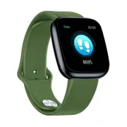Crystal 3 1.3 inch Heart Rate Blood Pressure Oxygen Monitor USB Charging Light-weight Smart Watch GREEN COLOR
