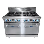 8 BURNER WITH OVEN W1219 X D790 X H1165 - COOKRITE 1 ATO-8B-F-LPG