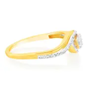 9ct Yellow Gold Luminesce Lab Grown Cluster Diamond Ring, Q