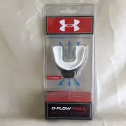 Under Armour O-Flow Max Mouthguard Black/White Youth medium- New - Helmet Clip