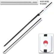 Sasuke Kusanagi Grass Cutter White Wood Ninja Sword Katana Cosplay Straitblade w