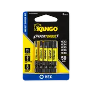Kango Hypertorque 50mm HEX3-8 Impact Driver Bit - 5 Pack