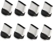 Happyyami 8Pcs Magnetic Adapter Tips Rotating Connector Heads for Convenient Charging Accessories Compatible with USB C Charging Cables for Quick Connection and Extended Port