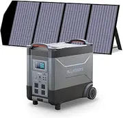 ALLPOWERS Portable Power Station R4000 with Portable Solar Panel SP029 Included, 3600Wh 4000W LiFePO4 UPS Voice Control Solar Generator with 140W Panel For Home Backup RV Travel Outdoor Camping