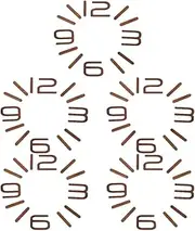 Yardwe 5 Sets Clock Numerals Wall Clock Parts Kit for DIY Made of Hardwood for Longevity
