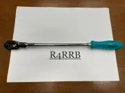 Snap-on Tools NEW 1/4" Drive Teal Hard Handle Extra Long Flex Ratchet THLLFD72TL