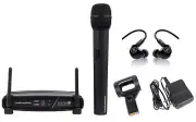 Audio Technica ATW-1102 System 10 Wireless System w/Handheld Mic+Mackie Monitors