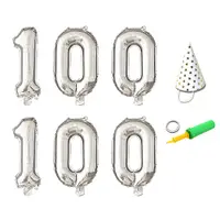 在飛比找Coupang 酷澎優惠-Baby Bakery DIY 100 天鋁箔氣球 2p