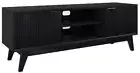 YARA SOLID ACACIA TIMBER MEDIUM ETU TELEVISION UNIT 2 DOORS BRUSHED BLACK