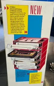 STOREX CASSETTE STORAGE, AN EXCEPTIONAL STORAGE SYSTEM,NEW, BLACK Model No 86001
