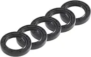 X AUTOHAUX Universal Oil Seal TC Double Lip W Steel Spring Seal Ring Rotary Shaft Seal 28x42x7mm High Pressure NBR Rubber Black 5pcs