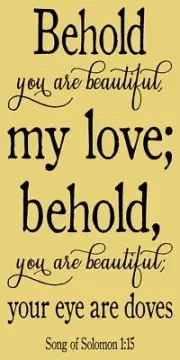 REUSABLE STENCIL 9356 N 12"x24" Behold You are Beautiful - MYLAR Sign STENCILS