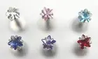 Star Shaped Internally Threaded 3mm Coloured Gem Helix Bar Earring Stud Labret