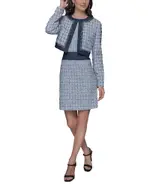 Karl Lagerfeld Paris Tweed Cropped Jacket