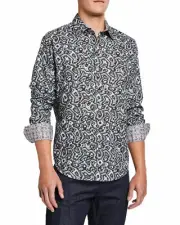 $198 Robert Graham Deer Wood Long Sleeve Classic Fit Shirt