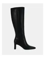 [Novo Shoes] Okoro Zip-Up Knee-High Boots in Black
