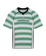 Casablanca Gradient Stripe Panelled T-Shirt XL,L,XXXL Green
