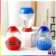 1Pc/3Pcs Sand & Liquid Egg Shaped Sandglass Volcano Eruption Hourglass Timer Toy