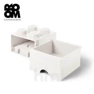 【Room Copenhagen】LEGO Brick Drawer 4樂高積木方塊四紐抽屜盒收納盒-白色(樂高收納盒)
