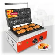 ALDKitchen Taiyaki Fish Waffle Maker Commercial | 6 Fish Shaped Waffles | 110V