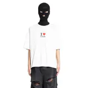 [VETEMENTS] I Love Paprika Cropped Boxy T-Shirt White