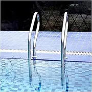 Swimming Pool Step,Three Tread Stainless Steel Pool Ladder,Easy to Climb,Entry and Exit Easier Pool Steps(2steps)