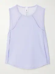 [lululemon] lululemon - Sculpt Lace-trimmed Stretch-jersey And Mesh Tank - Lavender - US4 US 4 Purple
