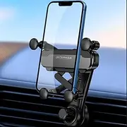 QruiLanTu Car Vent Phone Mount Gravity Cell Phone Holder Never Blocking Vent with Rotatable Swing Arm Hands Free Universal Extension Clip Air Phone Holder Car Fit for All Phones iPhone Samsung
