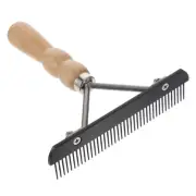 Dematting Comb Wood Handle Grooming Rake Pet Poodle Dog Hair Brush
