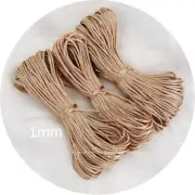 20m CHAMPAGNE satin nylon cord 1.5mm string DIY silicone beads keyring brown tan