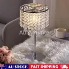 Crystal Bedside Light Room Table Desk Lamp Stainless Steel Base 220 V Morden