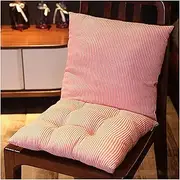 Pack of 2 Durable Outdoor Low Back Chair Cushion Set with Adjustable Straps for Patio, Garden, and Balcony Seating, Removable Backrest Support(Pink)