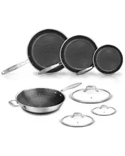 Nutrichef 7Pc Triply Stainless Steel Cookware Set