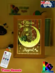MAGICAL UNICORN PERSONALISED 3D LED Night Light 7 Colour Change Kids Room Lamp