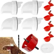 8Pack Chicken Feeder, 4 Pcs Automatic Chicken Feeder and 4 Pcs Waterer Set No...