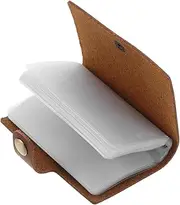 [OSOLADY] Leather Card Wallet Women Slim Minimalist Card Holder Coin Change Pocket Case