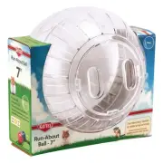 Kaytee Run-About Ball Clear 7 inch Plastic Excercise Toy for Small Animals