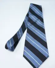 IZOD Blue Tie with Blue White Black Diagonal Stripes NEW