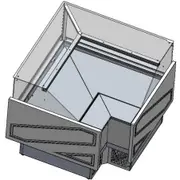 Tecnodom By Fhe Series Mr Corner Deli Display W/ Storage & Castors - Deli Display Fridges (TDMR-E) - TDMR-E