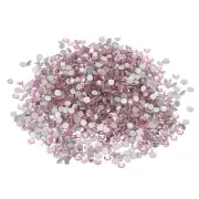 SS10/1440Pcs Glass Diamante Rhinestone, Man Made Gems, Light Pink