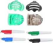 GANAZONO 1Set Golf Line Drawing Machine Golf Marker with Color Pens Portable Alignment Tool for Accurate Ball Marking and Easy Storage