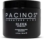 Pacinos Sleek Pomade Men's 118 ml - Extra Hold & Shine Finish - Long-Lasting Definition - Water Soluble Formula - For All Hair Types - Water-Based Pomade - Beard Pomade - Fruity Fragrance