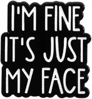 [moutside] I'm fine It's just my face Enamel Pins hat pins cute pins for backpacks brooches and pins for women