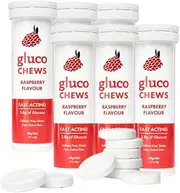 Glucology Fast Acting Glucochews | Glucose Tablets | Raspberry Flavour | 6 Tubes of 10 Tablets…