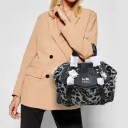 NWT COACH Madison Ocelot Leopard Haircarlf Brynne Black Satchel Bag NEW $1400