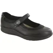 SAS Step Out Tripad Comfort Black Leather Mary Jane Flat Shoes Women's US 8.5 W