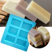 6-Cavity Rectangle Soap Mold Silicone Craft DIY Making Homemade Cake Mould .