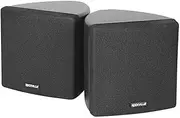 Cube by Rockville Pair of 3.5" Black Home Theater Wall Speakers+Swivel Brackets