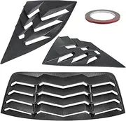 Rear+Side Window Louvers Compatible for Dodge Challenger 2008-2023 Windshield Sun Shade Cover Vent GT Lambo Style Custom ABS Matte Style