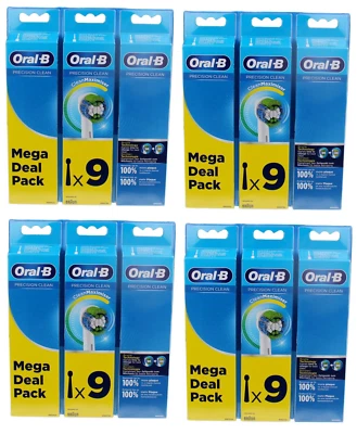 Oral-B Precision Clean Electric Toothbrush Replacement Brush Head 9 ct (4 pack)